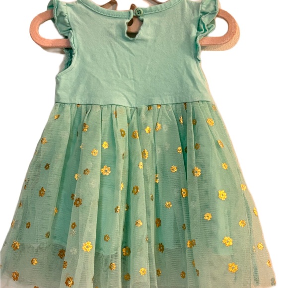 Mini B Tulle Green sparkle dress Size 6 Months with bottom piece - Picture 4 of 8